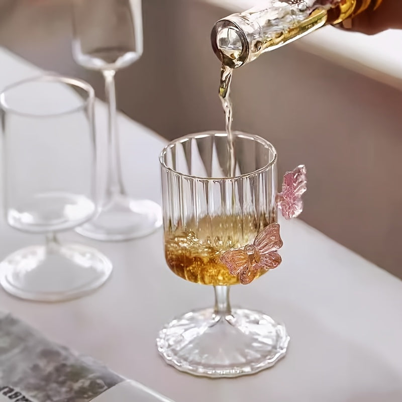 Butterfly Ribbed Glass