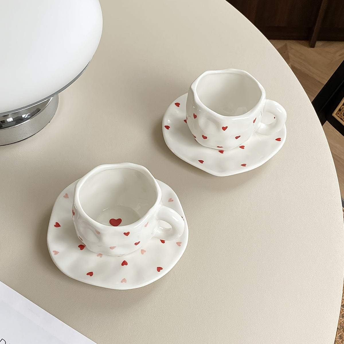 Hand-Painted Ceramic Cup & Saucer Set
