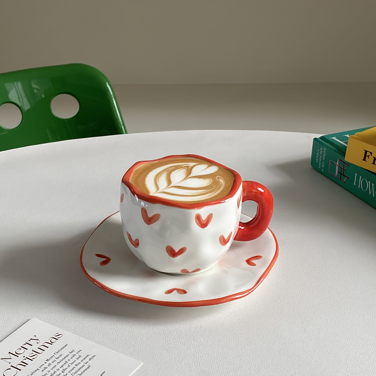 Hand-Painted Ceramic Cup & Saucer Set