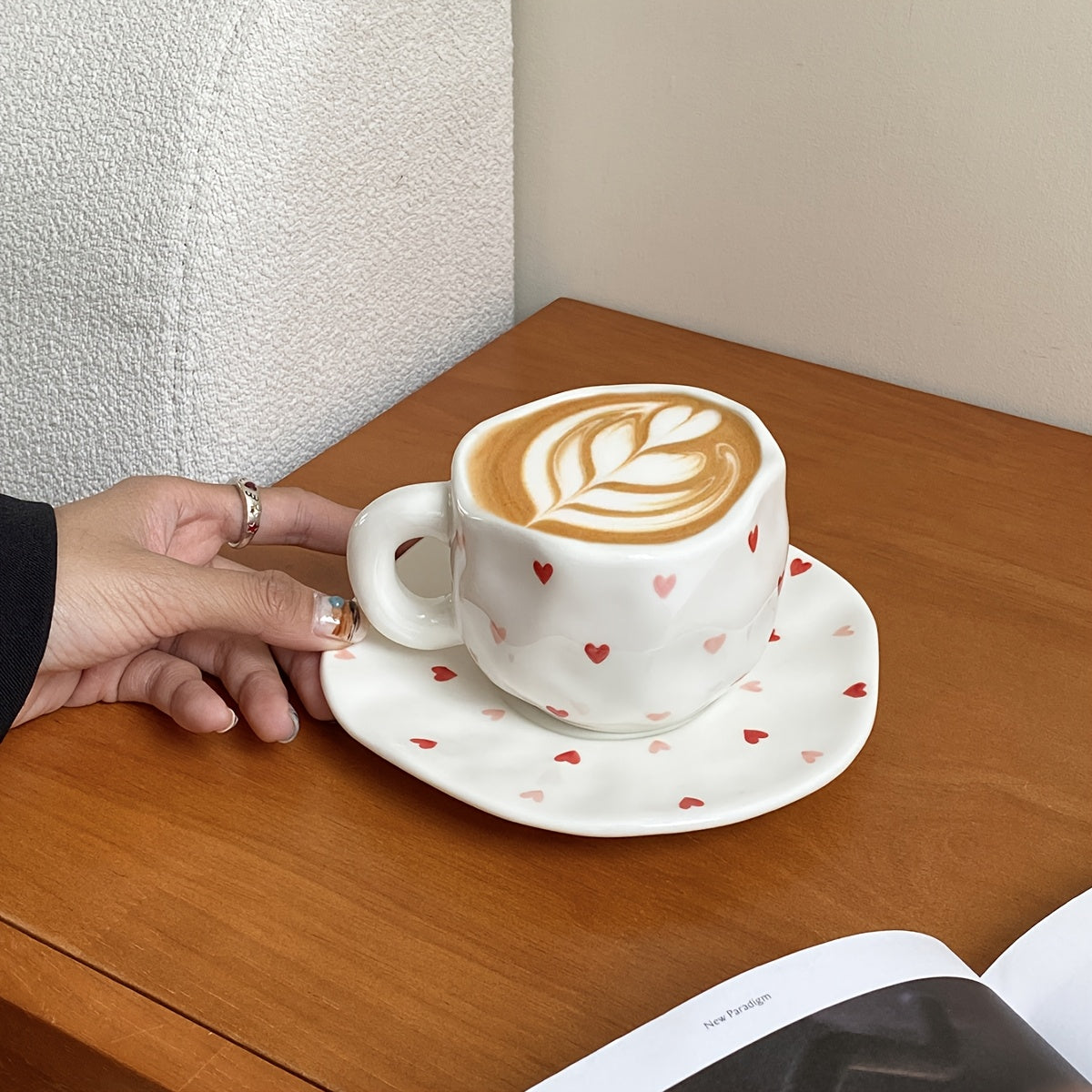 Hand-Painted Ceramic Cup & Saucer Set