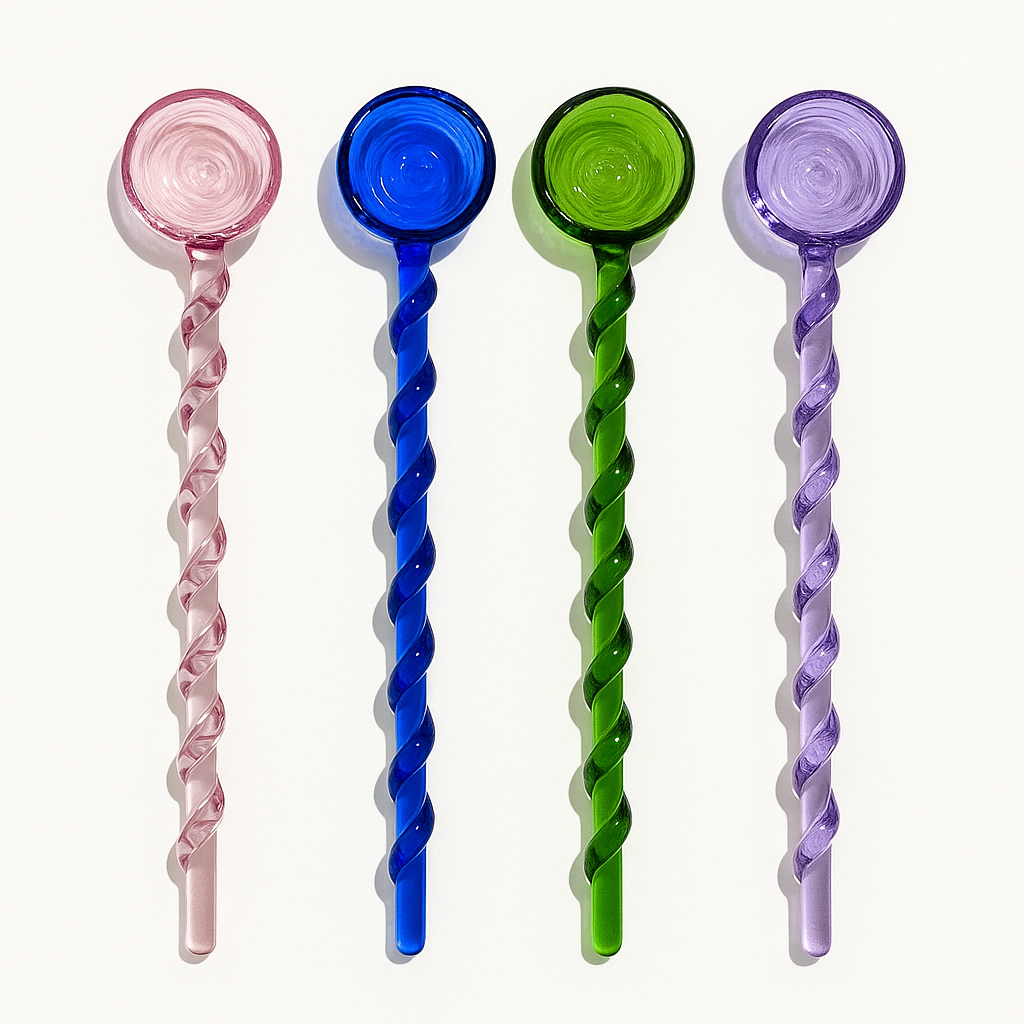 Swirl Glass Spoons