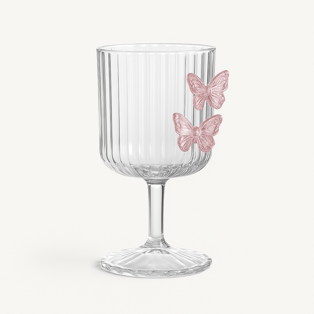 Butterfly Ribbed Glass