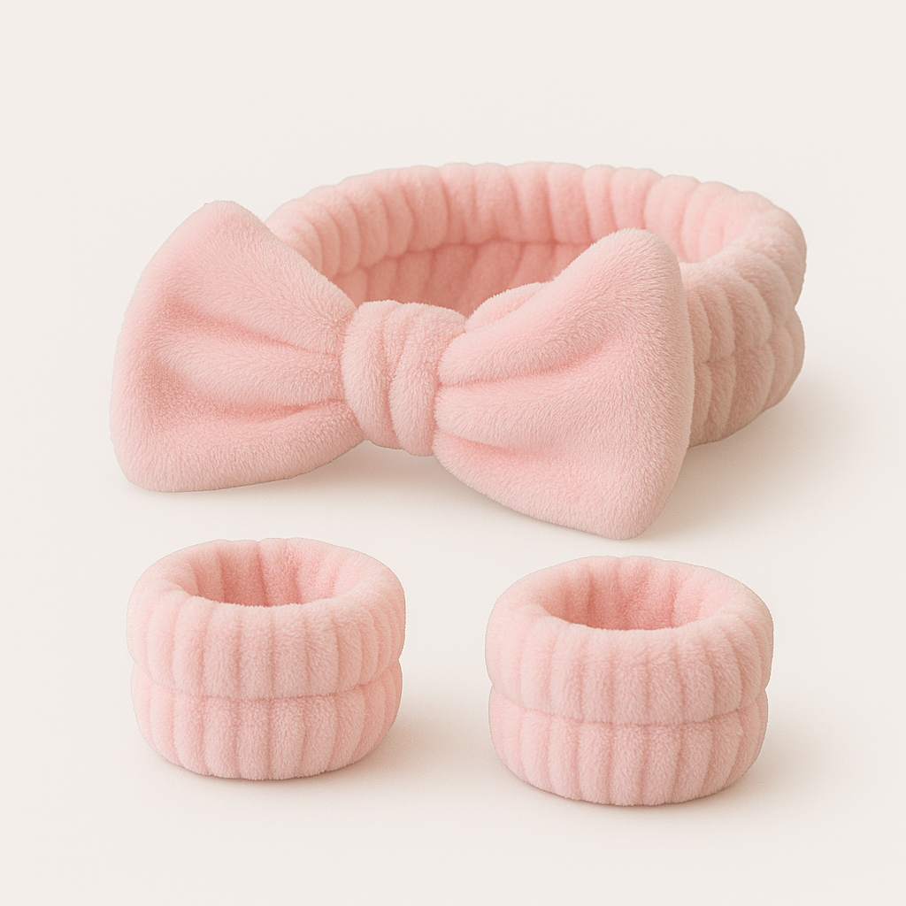 Fluffy Hair Tie & Wristband Set