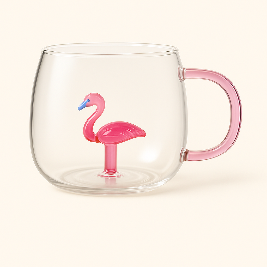 Animal Glass Mug Set