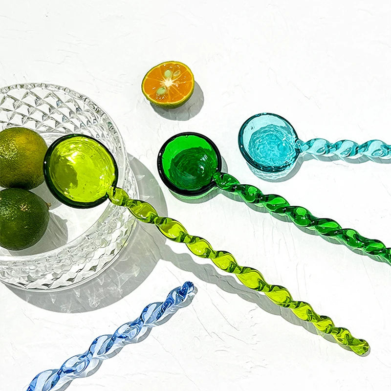 Swirl Glass Spoons