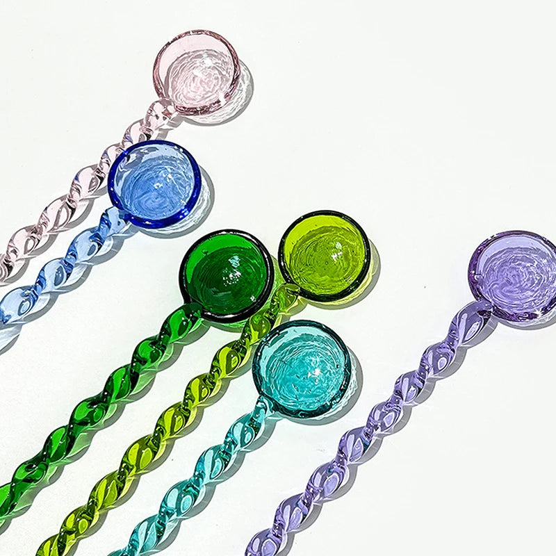Swirl Glass Spoons