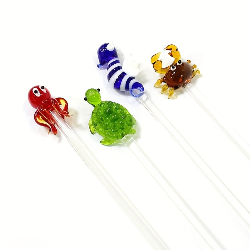 Glass Ocean Cocktail Stirrers