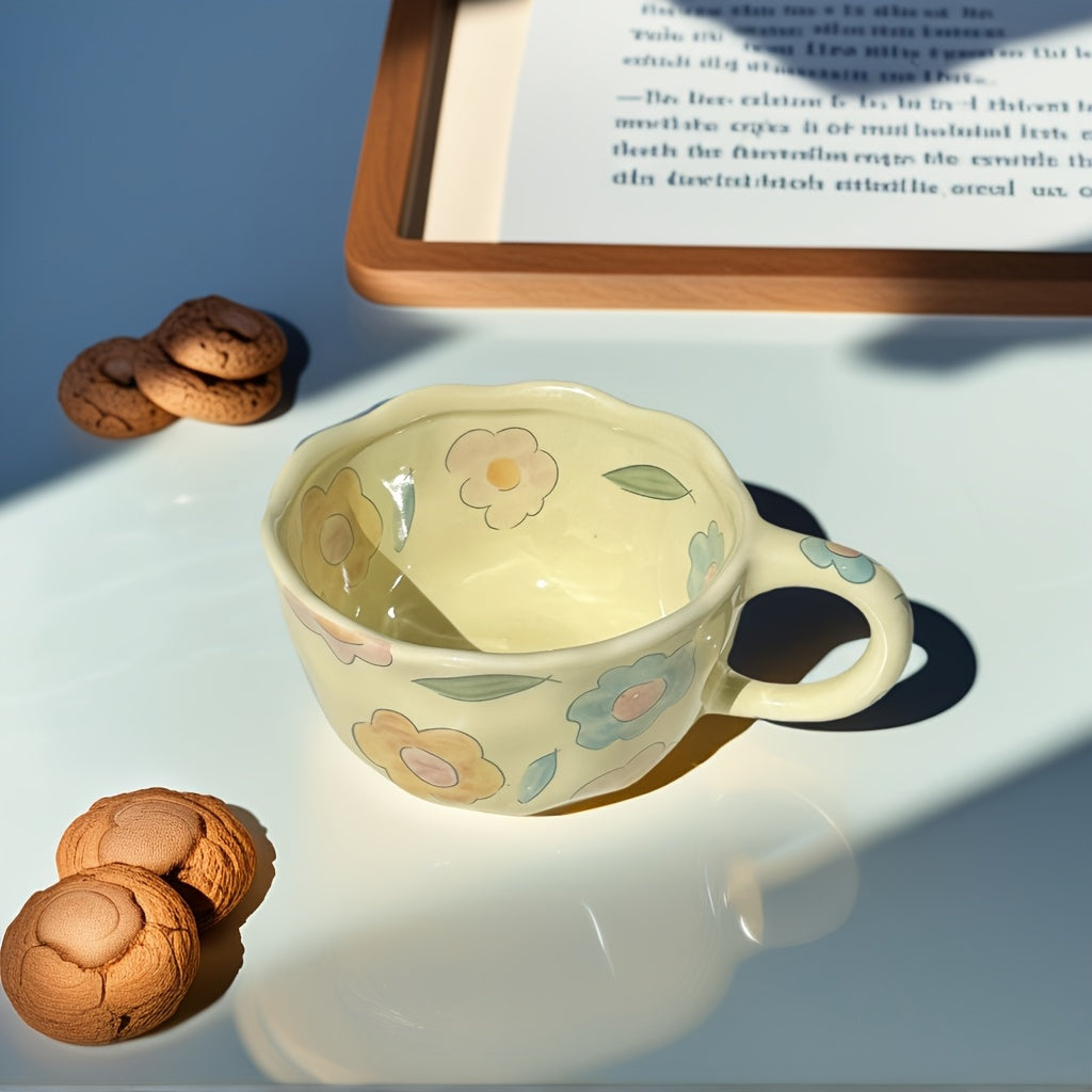 Ceramic Mug with Floral Design